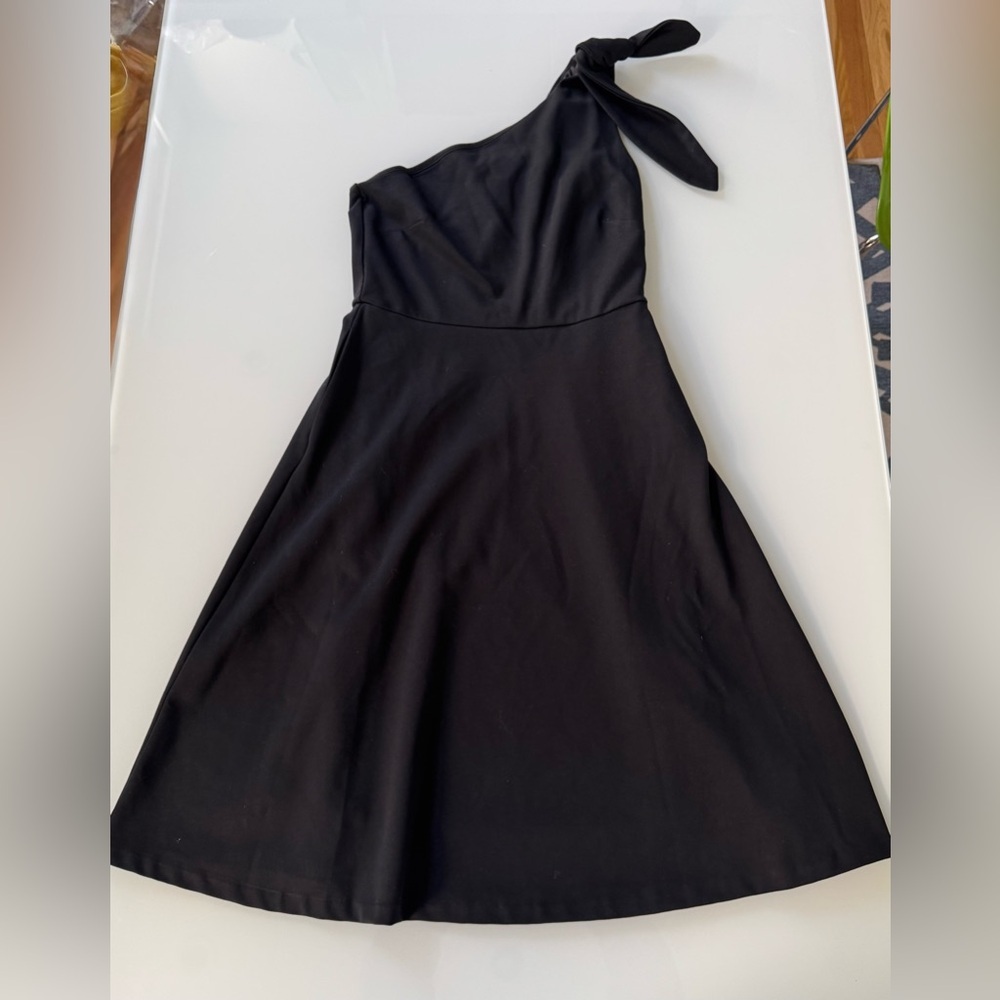 Banana Republic Black One-Shoulder Ponte Dress Size 2